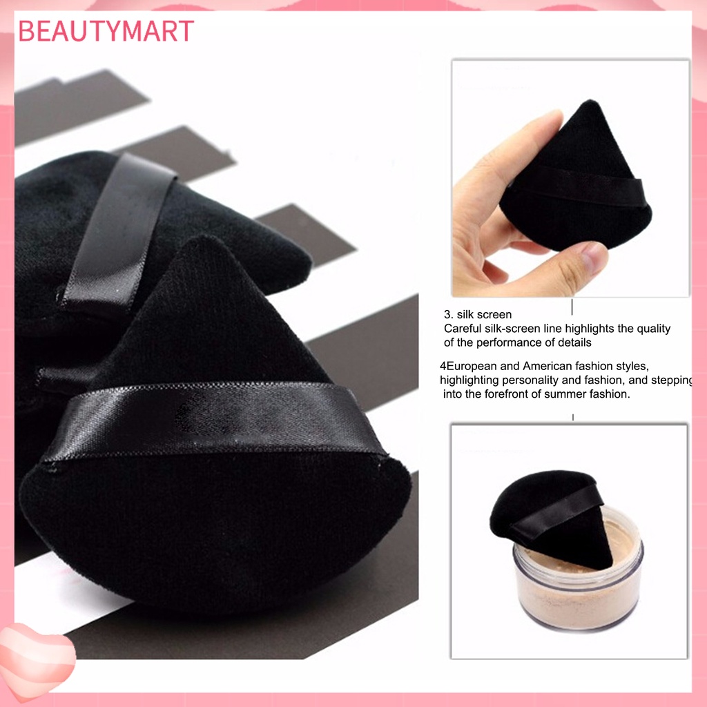 Mút Trang Điểm Hình Tam Giác Bằng Cotton Mềm Nhẹ Nhàng Có Thể Giặt Sạch