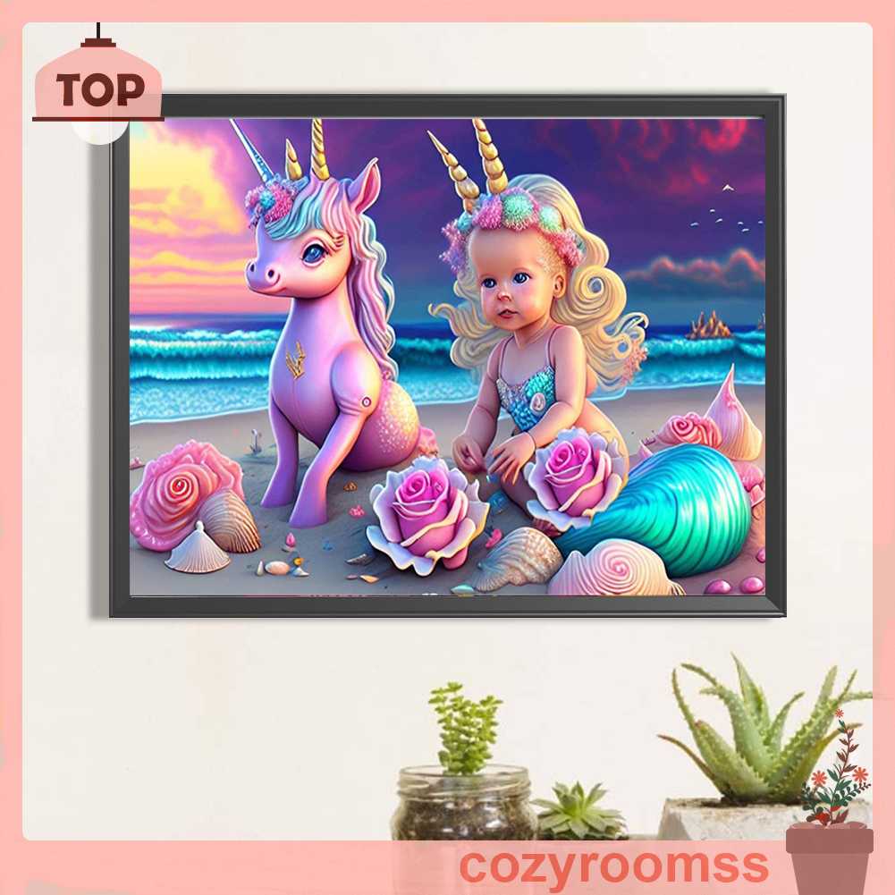 Tranh Đính Đá Kim Cương Toàn Bộ 5D DIY Hình Vẽ Trẻ Em Trang Trí Nhà Cửa