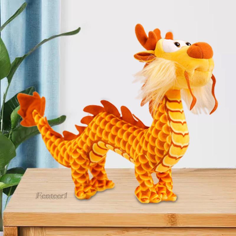 [Fenteer1] Đồ Chơi Thú Nhồi Bông Hình Con Rồng Dễ Thương Phong Cách Trung Hoa Trang Trí Phòng Ngủ Năm Mới