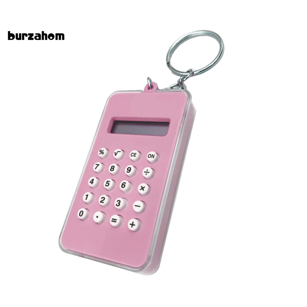 Máy Tính Điện Tử Kỹ Thuật Số Kèm Móc Khóa Thiết Kế Nhỏ Gọn Bằng ABS Dễ Mang Theo Cho Trẻ Em