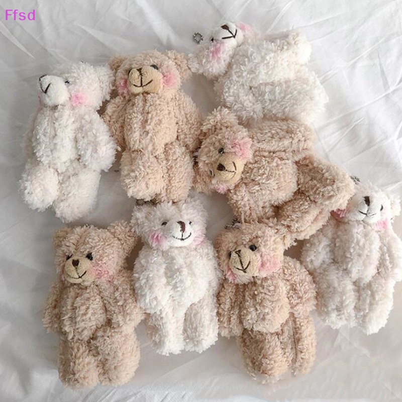 {Ffsd} Móc Khóa Xe Hơi Đính Bóng Lông Thỏ Gấu Hoạt Hình Dễ Thương Cho Nữ