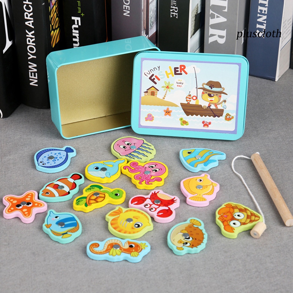 1 Bộ Đồ Chơi Câu Cá Bằng Gỗ Màu Sắc Tươi Sáng Vui Nhộn Cho Bé