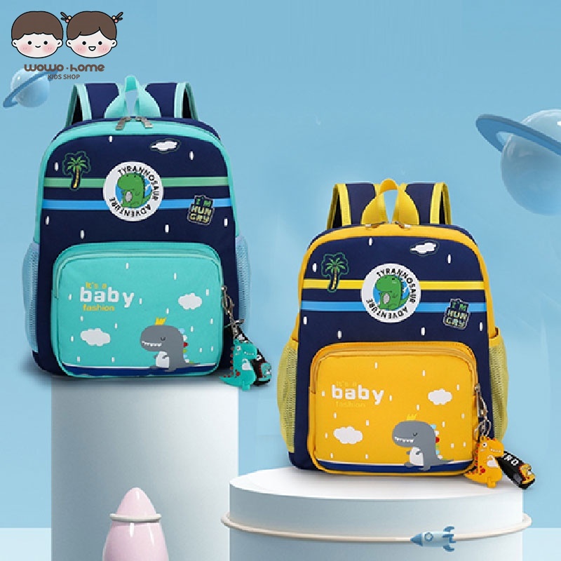 Ba Lô Khủng Long Hoạt Hình Dễ Thương Sức Chứa Lớn Thời Trang Cho Học Sinh Mẫu Giáo
