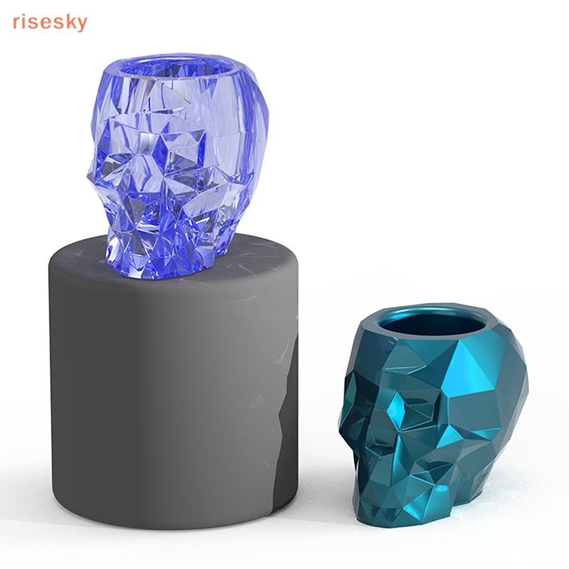 Khuôn Silicone Làm Giá Đỡ Bút Hình Đầu Lâu Bằng Epoxy Độc Đáo DIY