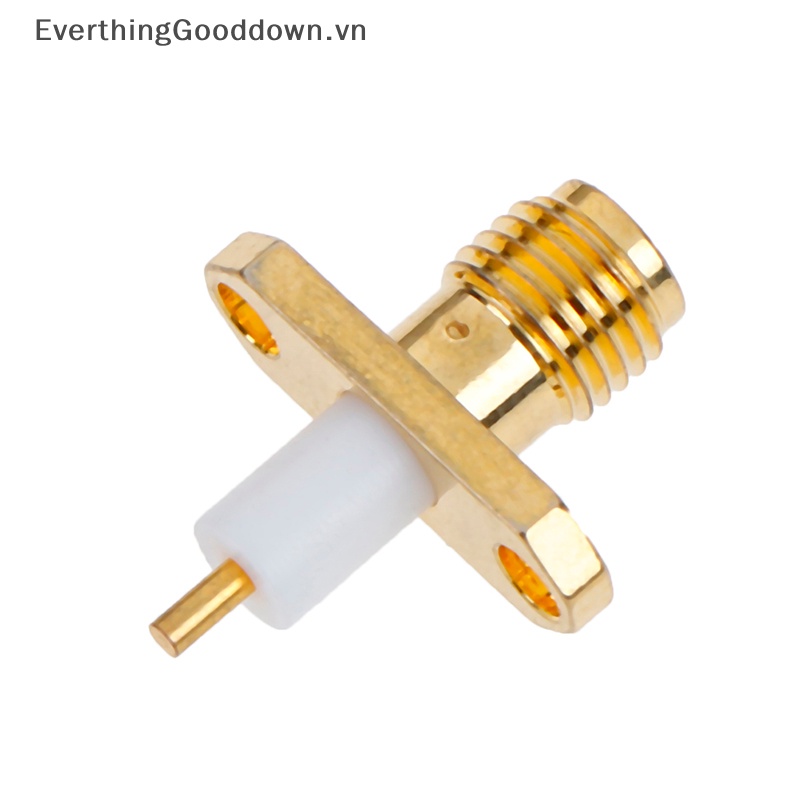 Everthinggooddown SMA Ổ Cắm Cái PTFE w / 2 Lỗ Kết Nối RF