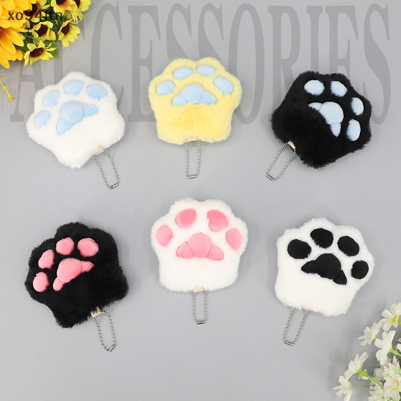 Móc Khóa Hình Chân Mèo Nhồi Bông Đáng Yêu