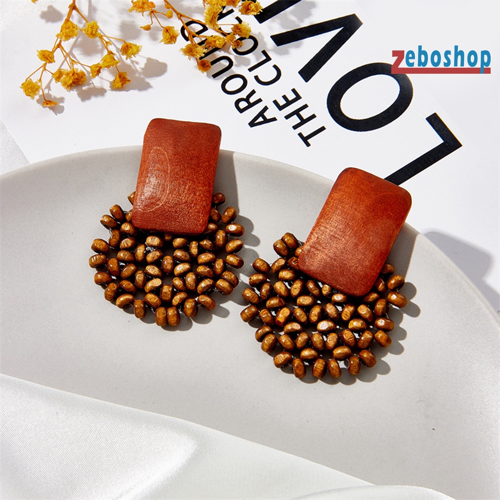 1 Đôi Bông Tai Tròn Rỗng Cỡ Lớn Đính Hạt Thời Trang Du Lịch Cho Nữ