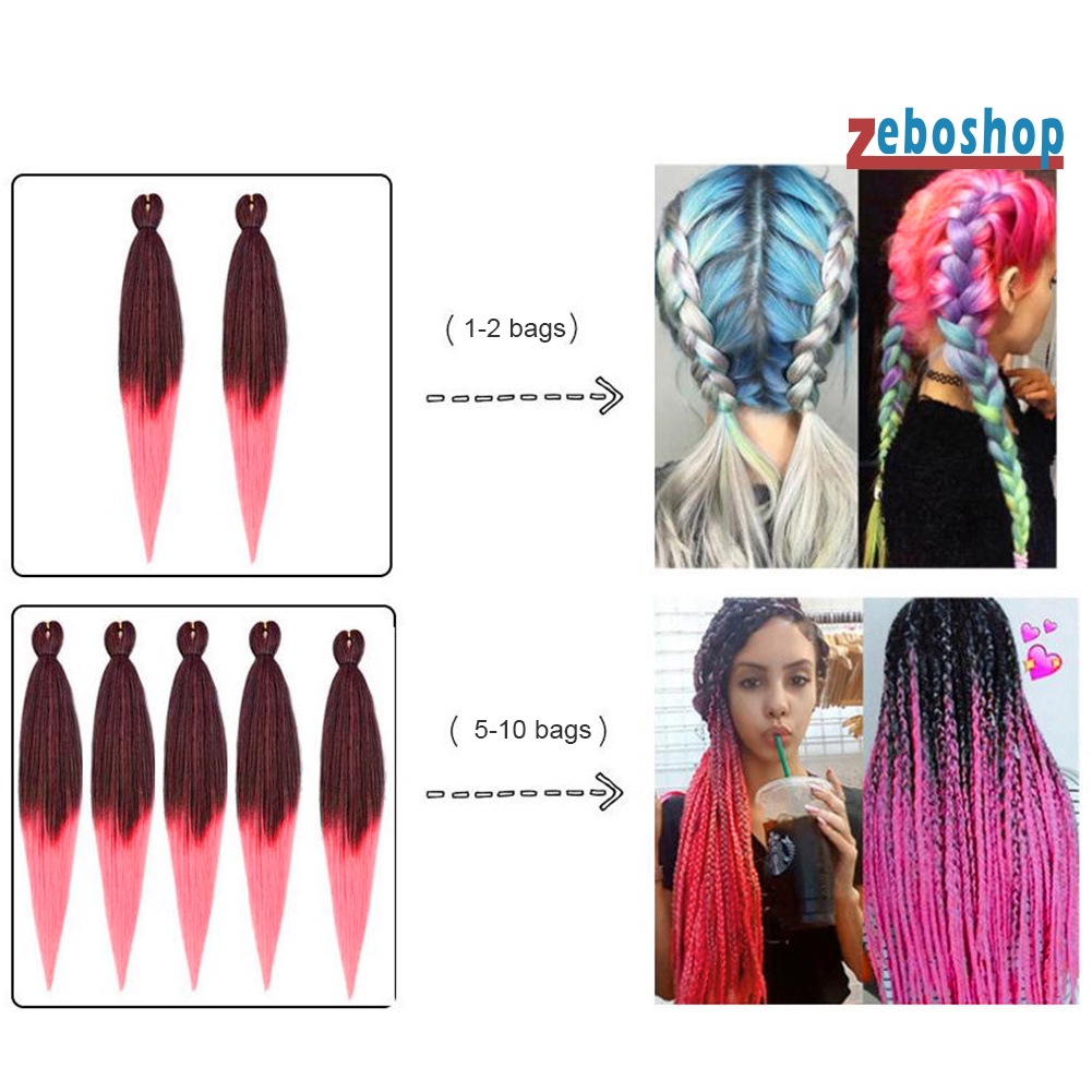 Bím Tóc Giả 26inch Bằng Sợi Tổng Hợp Chịu Nhiệt Độ Cao