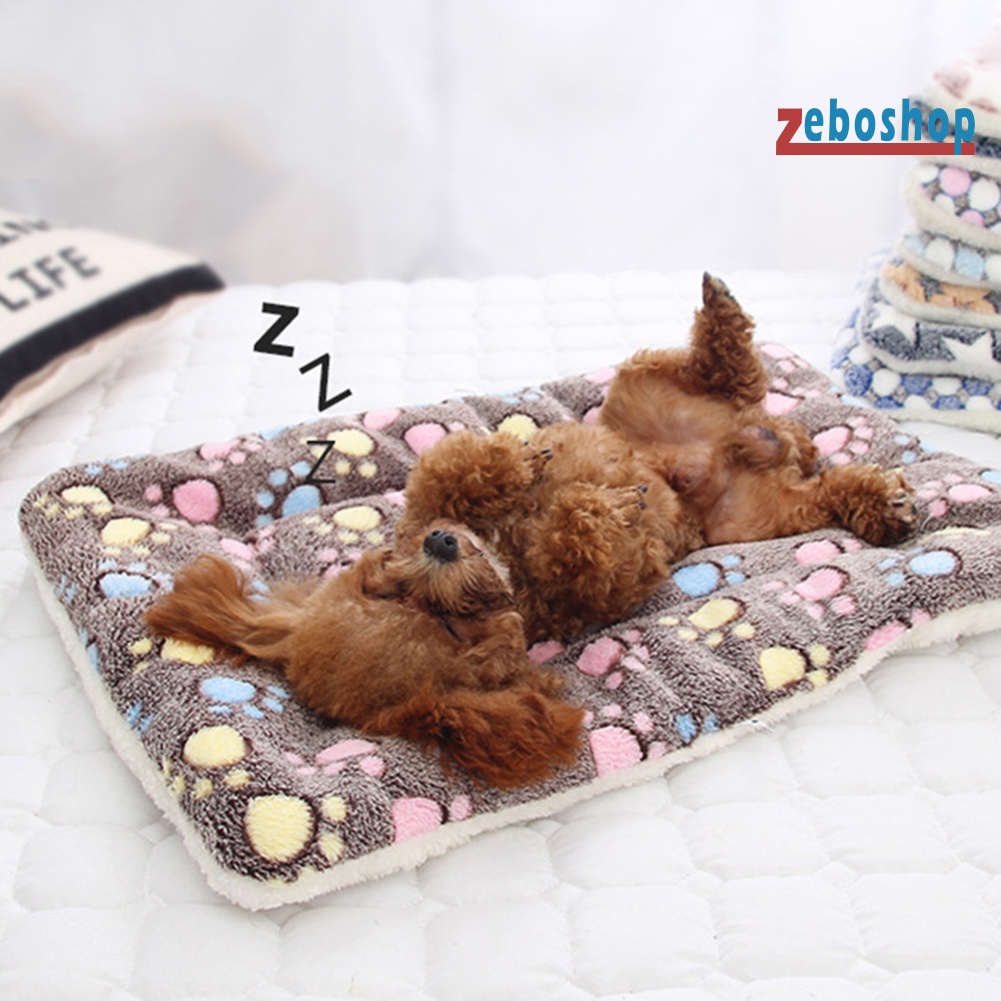 Thảm Lông Cừu Mềm Mại Hình Dấu Chân Chó Mèo Ngôi Sao Giữ Ấm Cho Thú Cưng