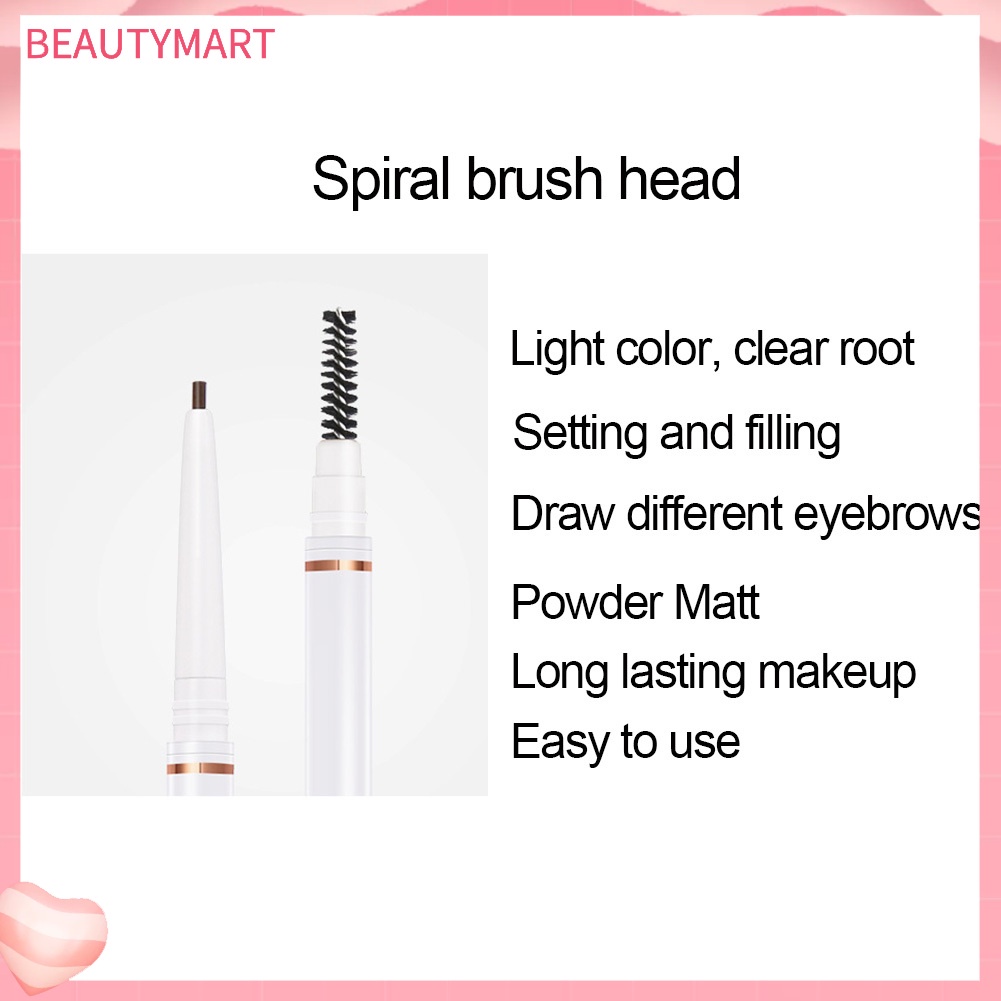 Bút Chì Kẻ Lông Mày Hai Đầu OTWOO Xoay Được Chống Nước Lâu Trôi Kèm Cọ