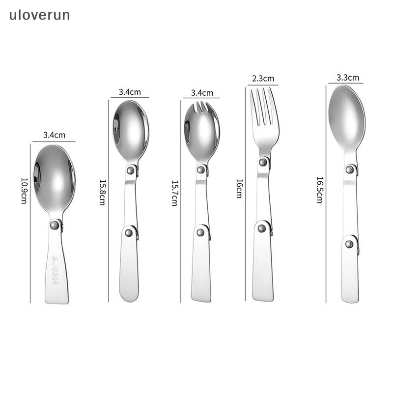 Bộ Muỗng Nĩa Bằng Thép Không Gỉ 304 Thiết Kế Nhỏ Gọn Tiện Dụng