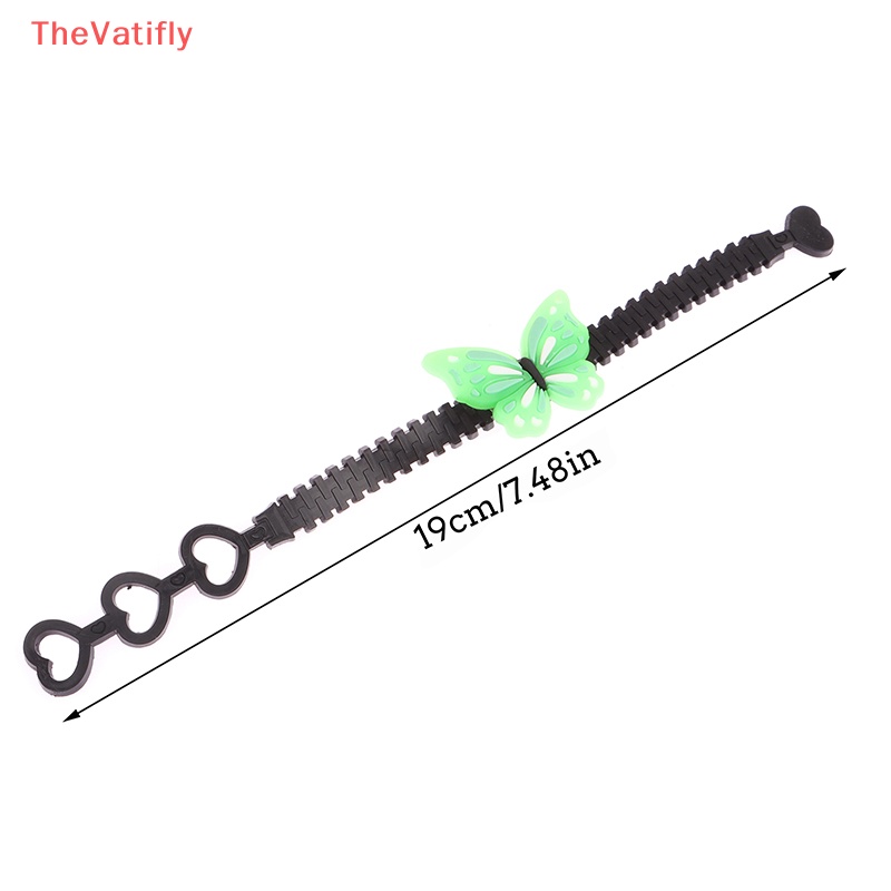 [Thevalifly] Set 10 Vòng Tay Cao Su Ba Lỗ Hình Bướm Nhiều Màu Sắc Làm Quà Sinh Nhật / Lễ