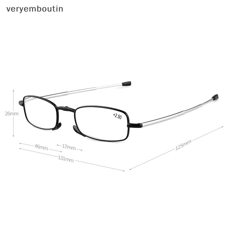 Kính Đọc Sách Chống Ánh Sáng Xanh Có Thể Gấp Gọn Kèm Hộp Đựng Dành Cho Nam Nữ