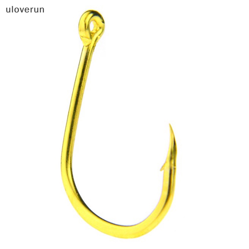 Uloverun Set 100 Lưỡi Câu Cá Bằng Thép carbon Màu Đen