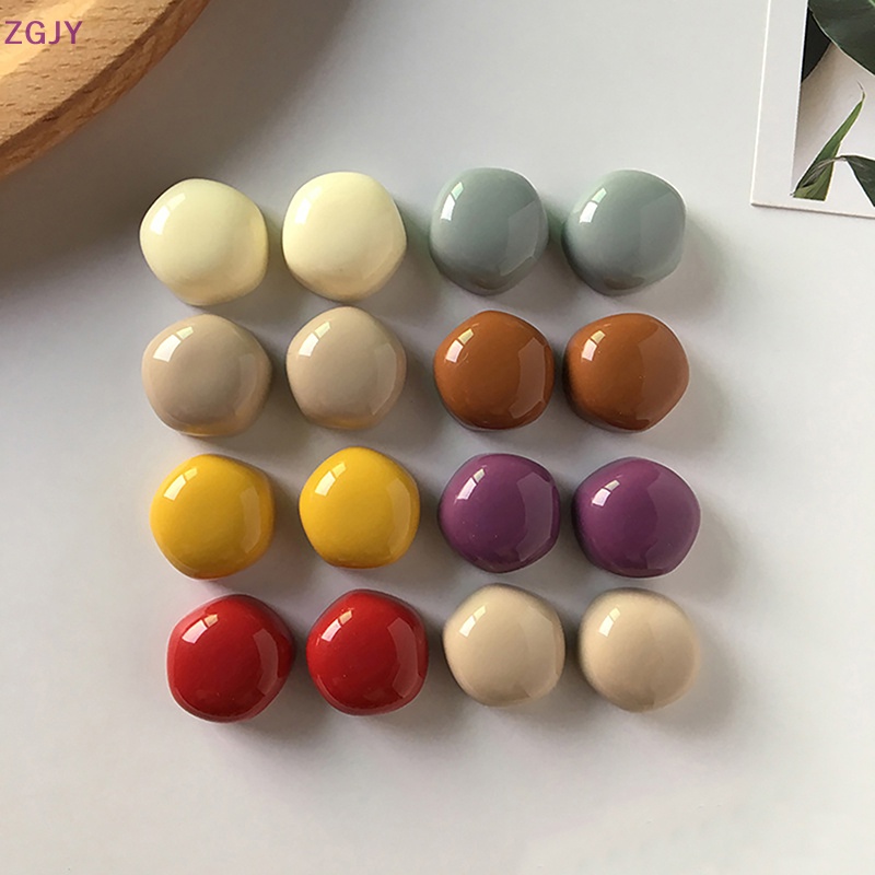 Set 10 Nam Châm Hình Tròn 15mm Nhiều Màu Sắc Dùng Để Trang Trí Tủ Lạnh Mới