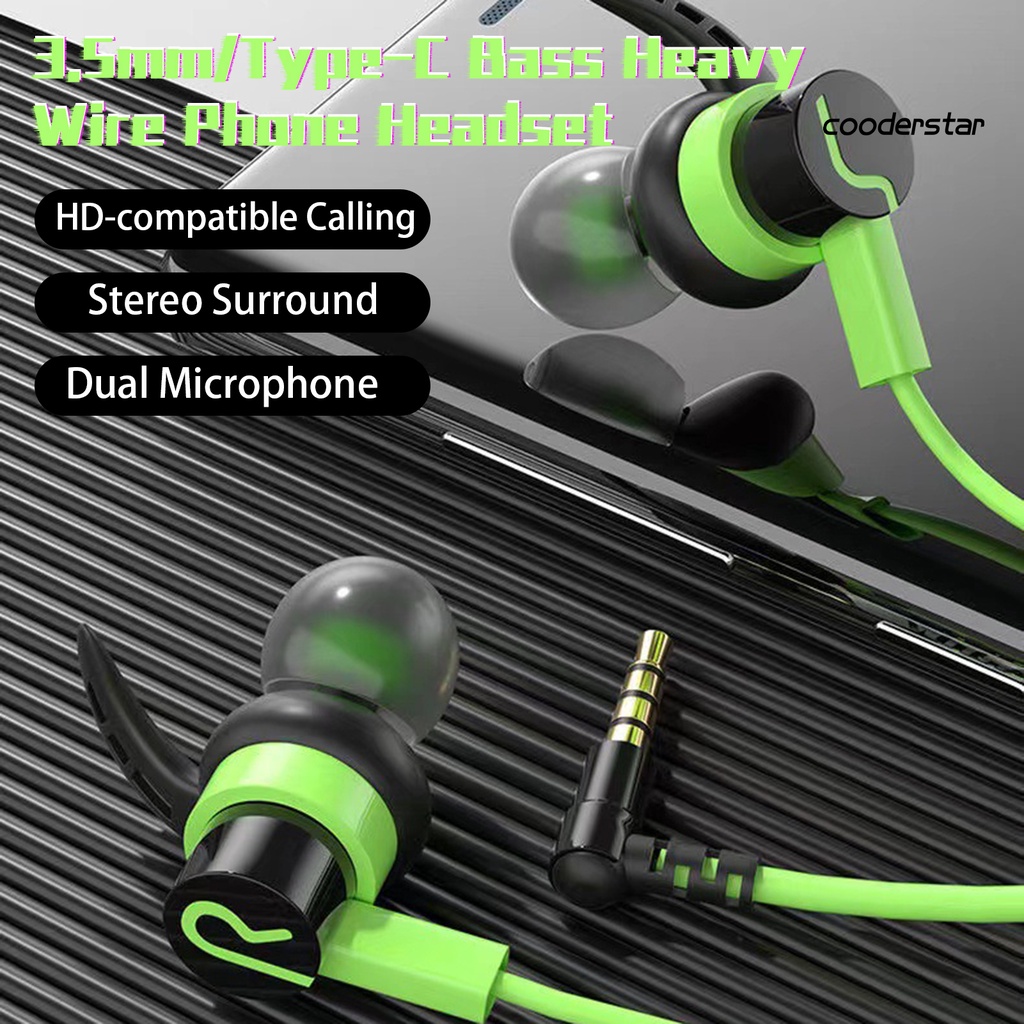 Tai Nghe Nhét Tai Jack 3.5mm / Type-C Chuyên Dụng Cho Điện Thoại Máy Tính