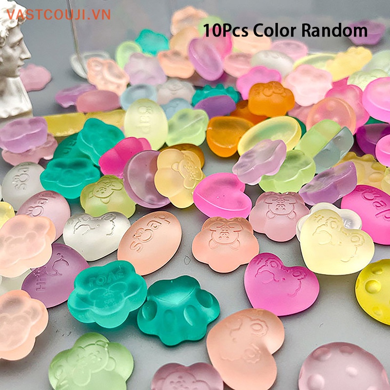 Set 10 Kẹp Tóc Mini Bằng Resin Dễ Thương DIY