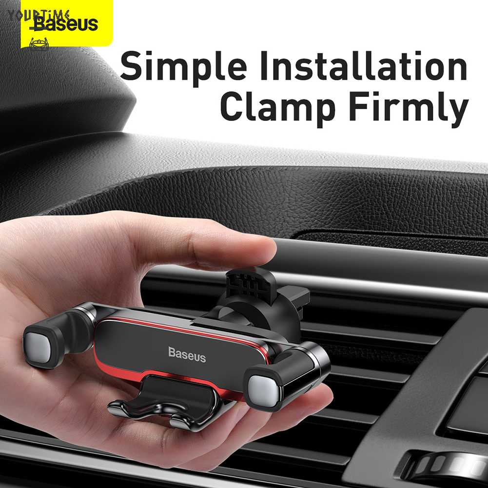 Giá Đỡ Điện Thoại Trên Ô Tô Hiệu Baseus Bằng Kim Loại Kích Thước 4.7-6.5 Inch