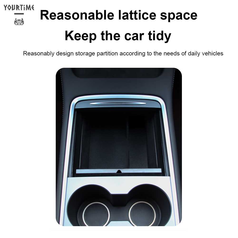 Hộp Đựng Vật Dụng Hai Tầng Chống Sốc Chống Trượt Cho Tesla Model 3 / Y