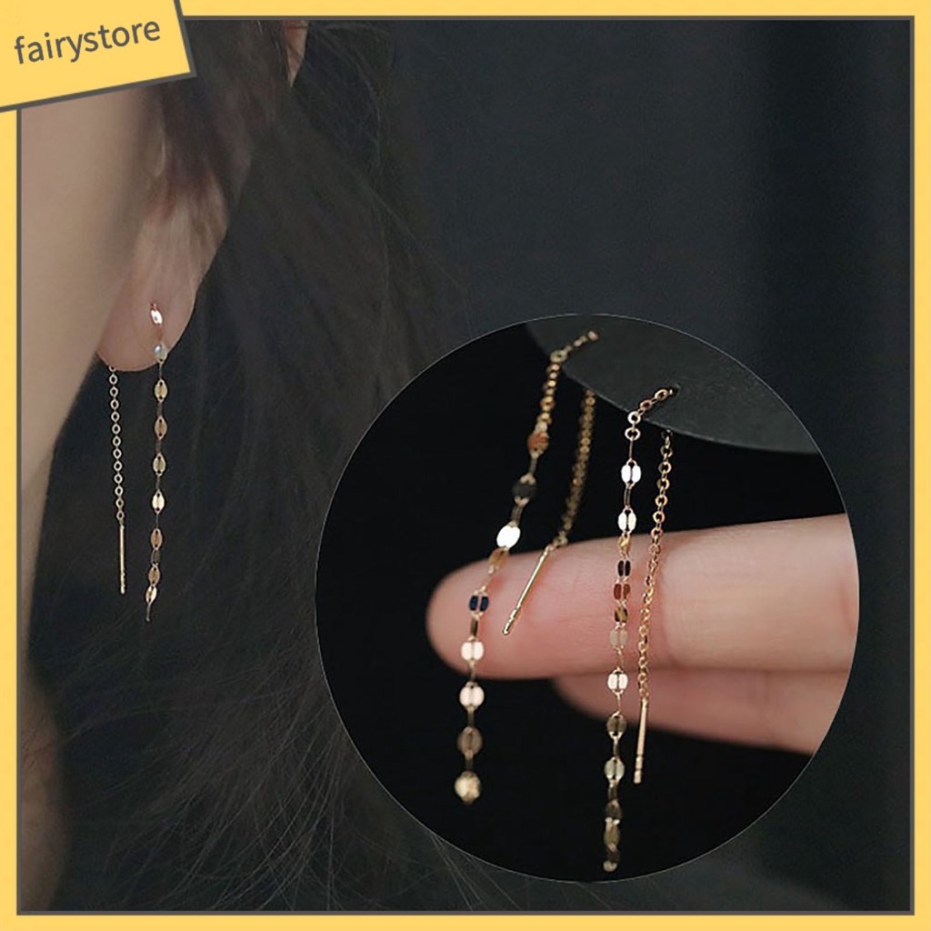 1 Đôi Bông Tai Dáng Dài Thiết Kế Ngọt Ngào Thời Trang Cho Nữ