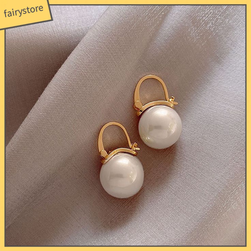 [FRO] 1 Đôi Bông Tai Đính Ngọc Trai Giả Tinh Tế Bắt Mắt Thích Hợp Cho Hoạt Động Ngoài Trời