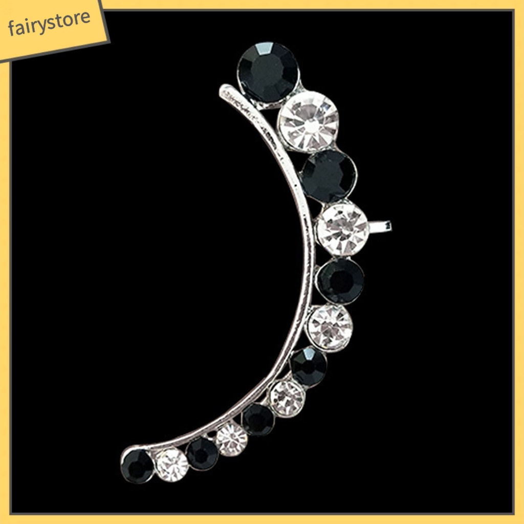 1 Đôi Bông Tai Đính Đá Sáng Tạo Màu Sắc Tương Phản Dành Cho Nữ