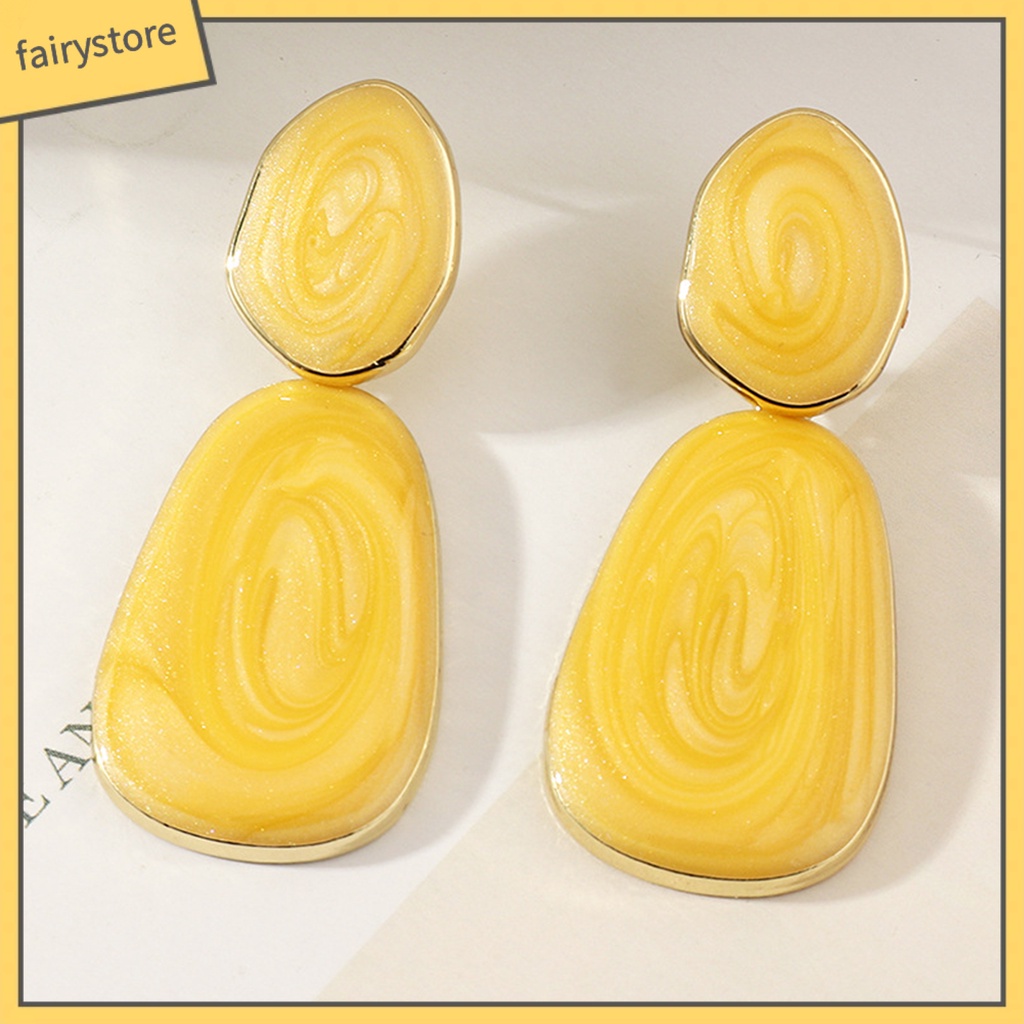 [FRO] Bông Tai Thả Dây Nhỏ Màu Kẹo Tươi Tắn Duyên Dáng Phù Hợp Với Câu Lạc