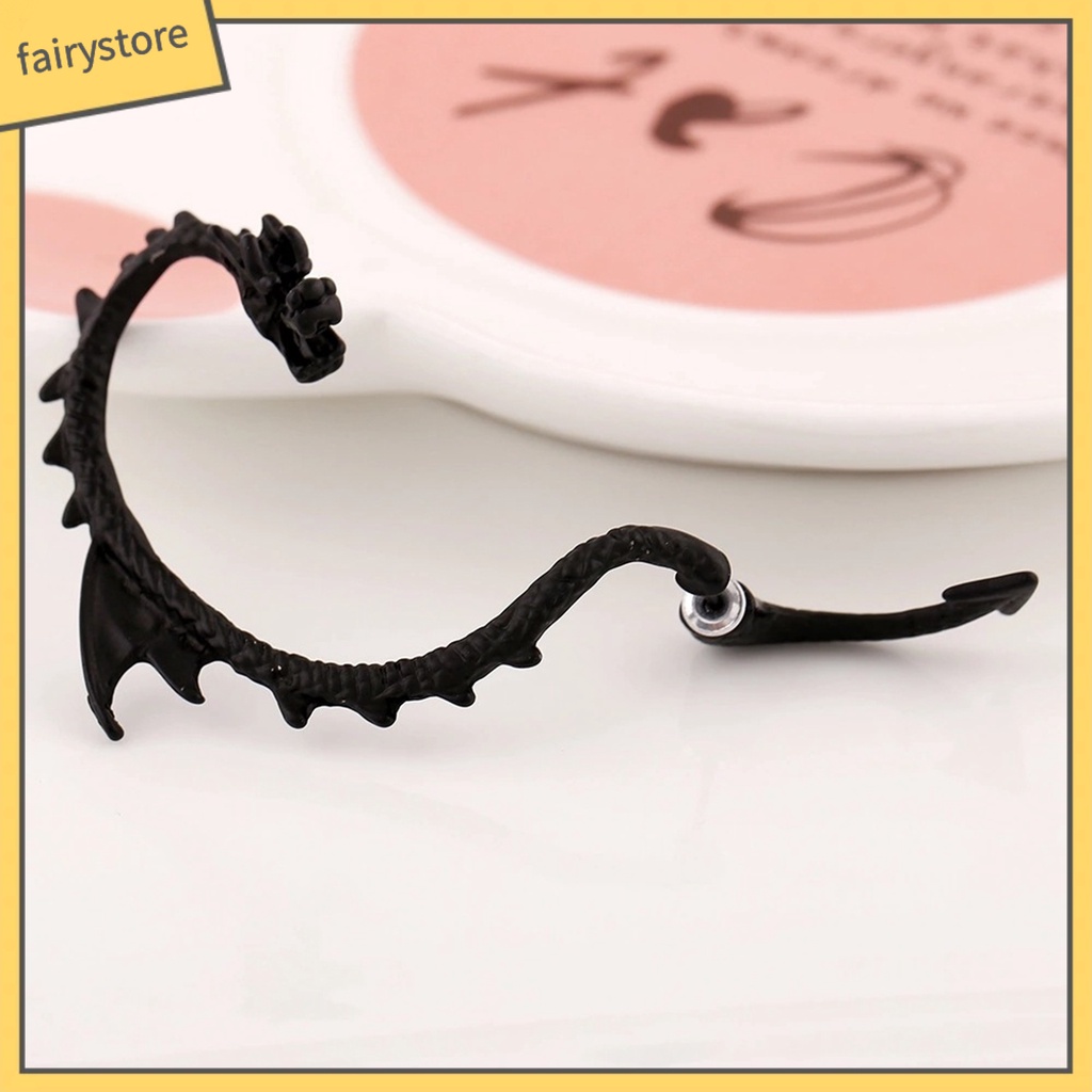 1 Khuyên Vành Tai Hình Rồng Phong Cách Gothic Punk Bằng Hợp Kim