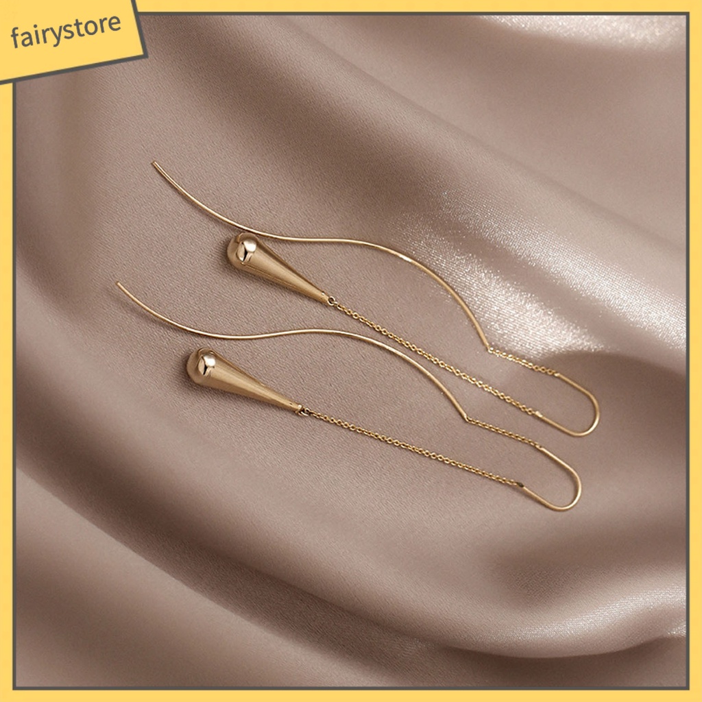 1 Đôi Bông Tai Hình Học Dáng Dài Phong Cách Hàn Quốc Thanh Lịch Dành Cho Nữ