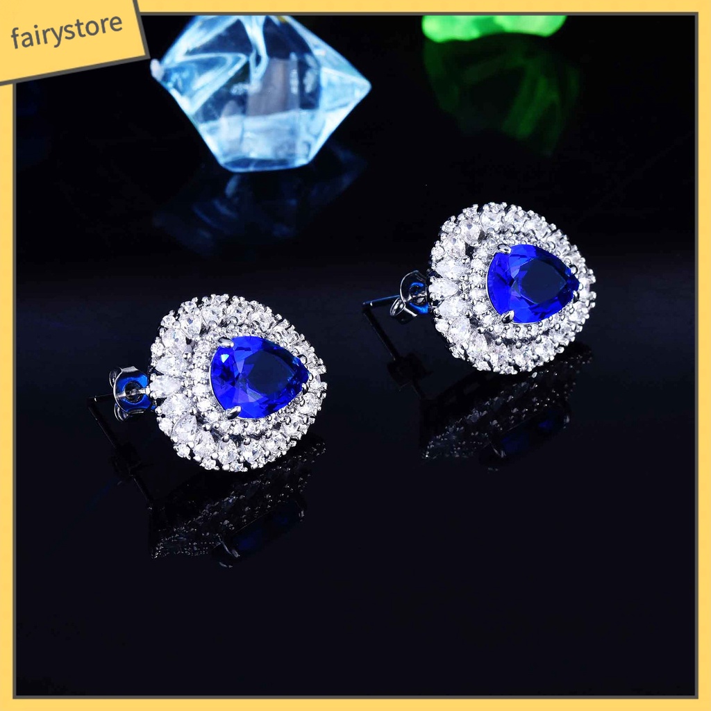 [FRO] Nhẫn Đính Đá Hình Giọt Nước Tinh Tế Cho Nữ