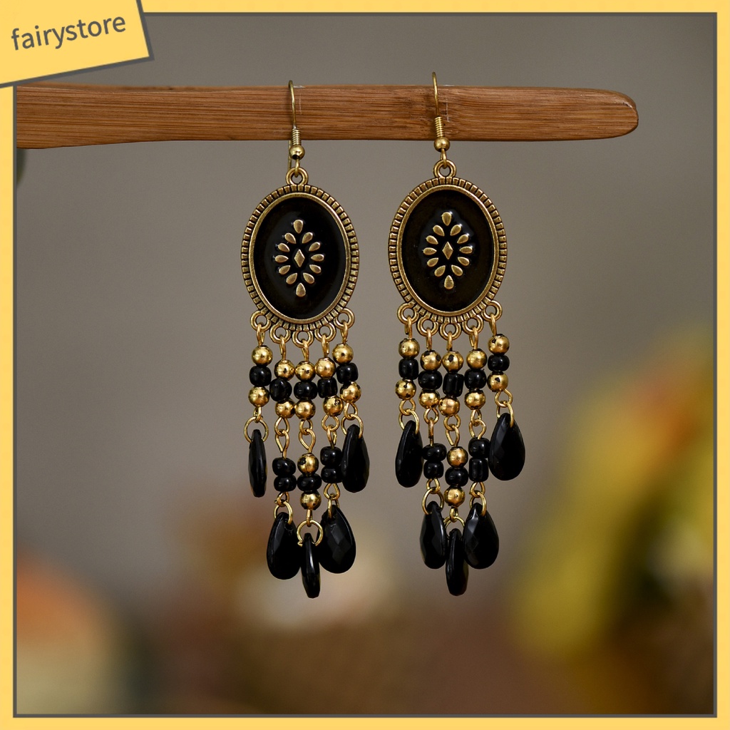 1 Đôi Bông Tai Hình Giọt Nước Phong Cách Gothic Cổ Điển