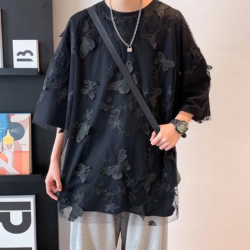 Áo Thun Tay Lửng oversize Thời Trang Dành Cho Nam