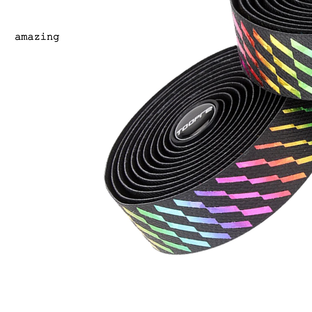 1 Bộ Băng Quấn Tay Lái Xe Đạp Bằng Da Giả EVA Chống Trượt Màu Gradient