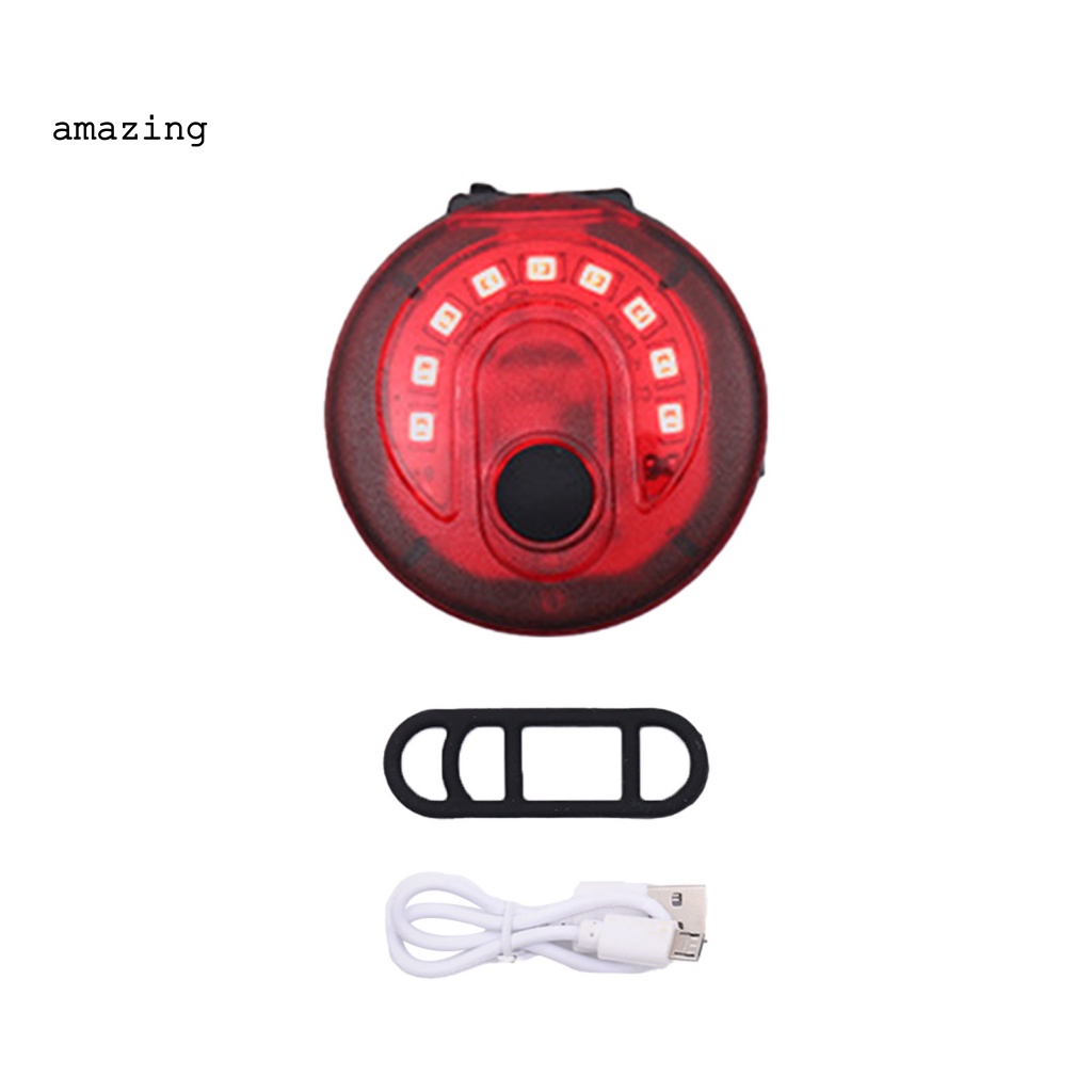 Đèn Cảnh Báo Chống Thấm Nước Có Thể Sạc Lại Bằng Cổng USB Dành Cho Xe Đạp