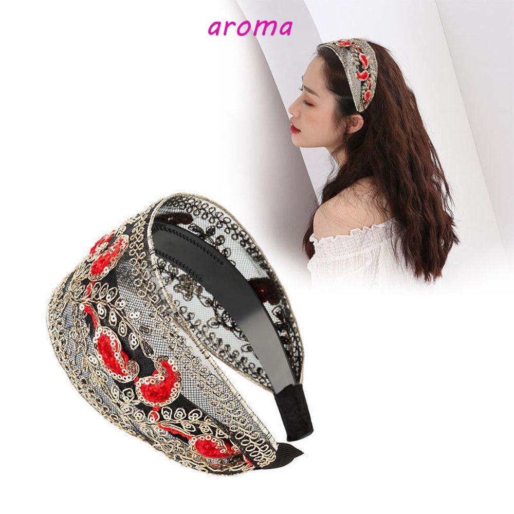 Băng Đô Cài Tóc Viền Rộng Đơn Giản Phong Cách Retro Cho Nữ