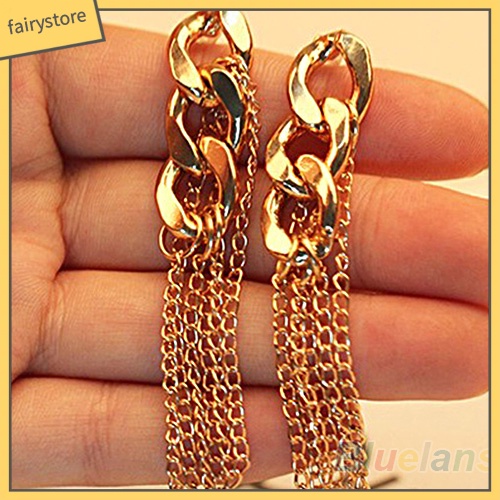 Bông Tai Dáng Dài Phối Tua Rua Phong Cách Retro Thời Trang Dự Tiệc Cho Nữ