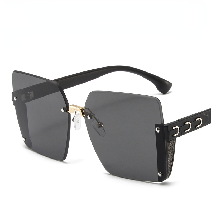 Kính Mát Gọng Vuông Kim Loại Thời Trang Cho Nam Nữ