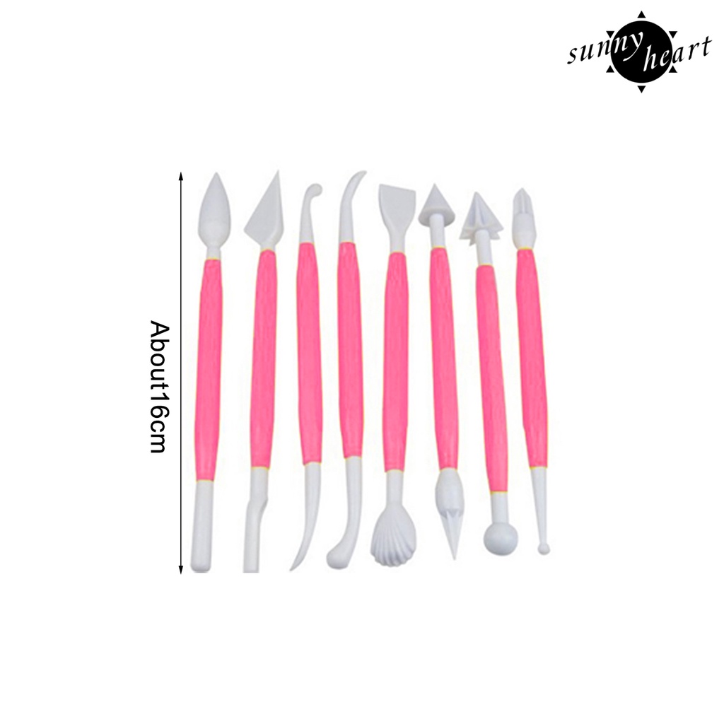 Set 8 Dụng Cụ Tạo Hình Kẹo Hai Đầu Bằng Nhựa Dễ Sử Dụng