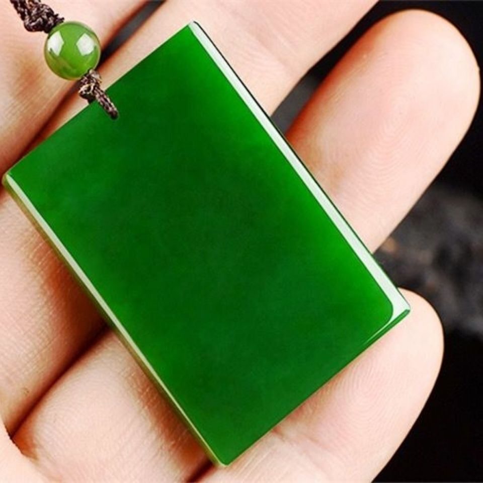 Mặt Dây Chuyền Ngọc Bích Hetian Thiên Nhiên An Toàn Không Có Thẻ An Toàn Cho Nam Và Nữ