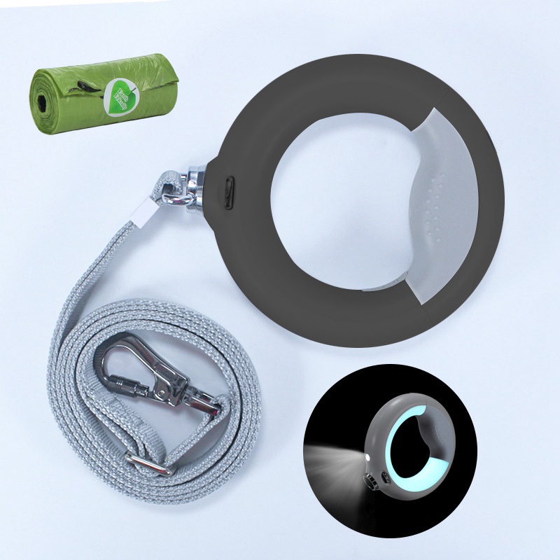 Dây Dắt Thú Cưng Đi Dạo Có Thể Thu Gọn Tiện Lợi 2M Với Pin 500MAh Tích Hợp Đèn LED Ban Đêm