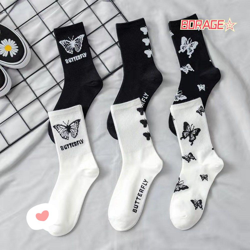 Tất Chân In Hình Dễ Thương Phong Cách Harajuku