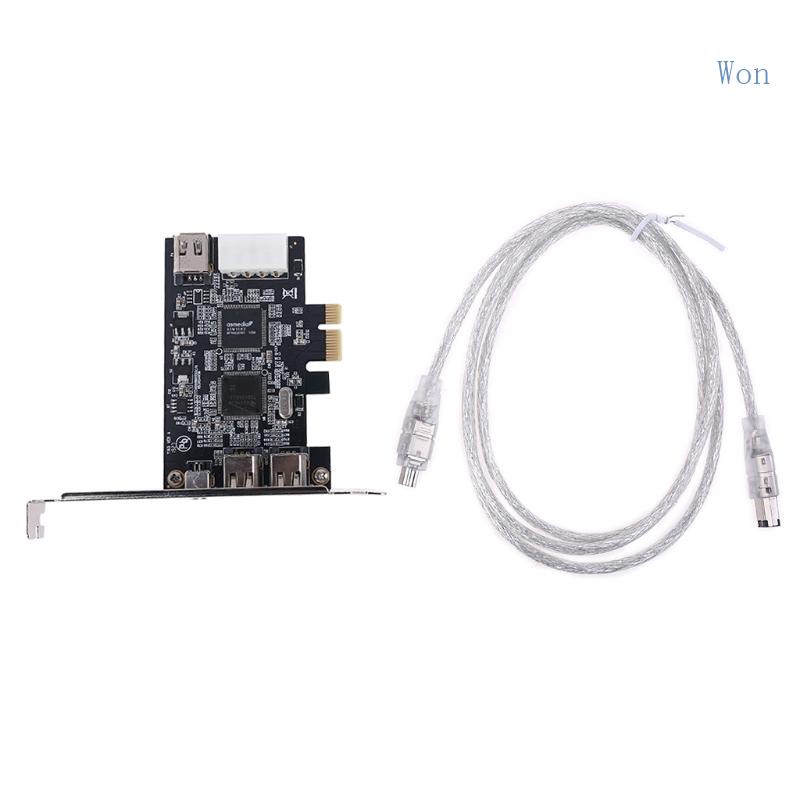 Card Mở Rộng PCIe 3 Cổng PCI Cho Express 1394B 1394A TI XIO2