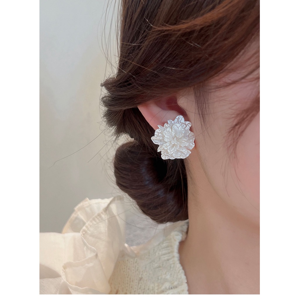 Bông Tai Bạc Cao Cấp Hình Hoa Thời Trang Xuân Hè Mới Cho Nữ