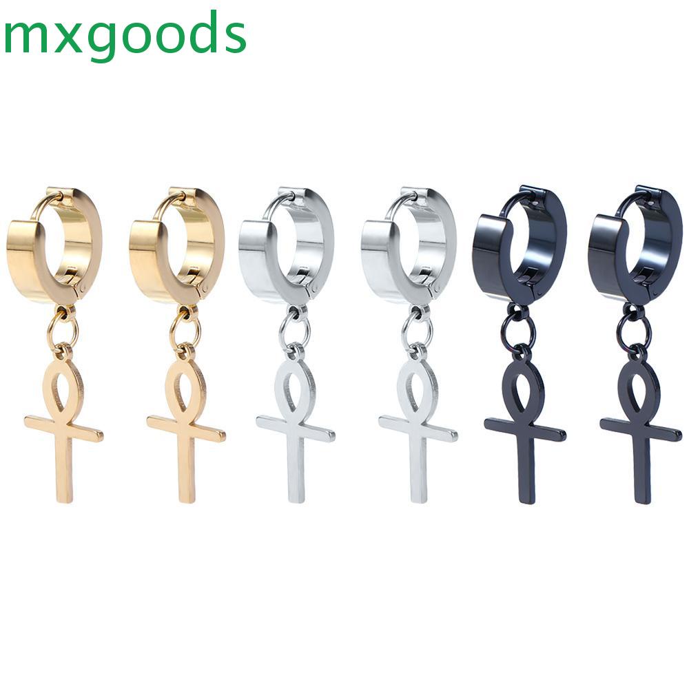 Khuyên Tai Thép Titan Hình Thánh Giá Phong Cách Hiphop Thời Trang