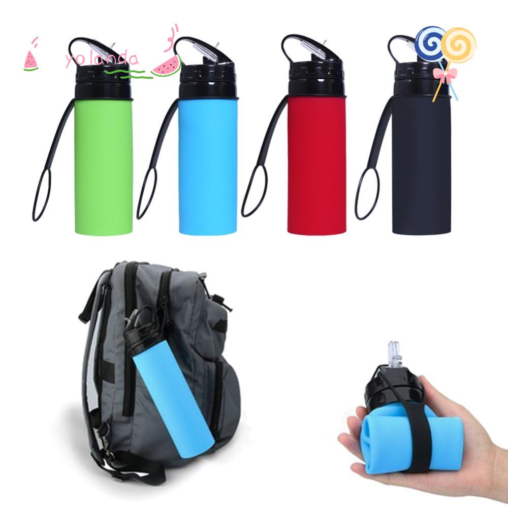 Bình Nước Silicone 600ML Thiết Kế Gấp Gọn Tiện Dụng