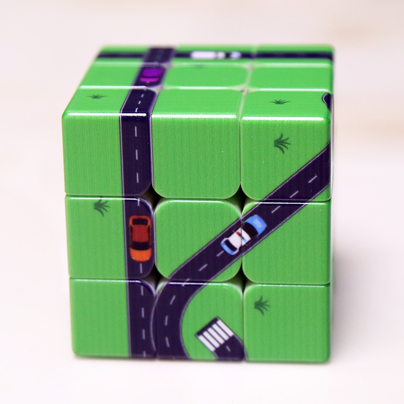 Đồ Chơi Khối Rubik 3x3 Thiết Kế Đường Ray Màu Xanh Lá Cây Giáo Dục Cho Trẻ Em