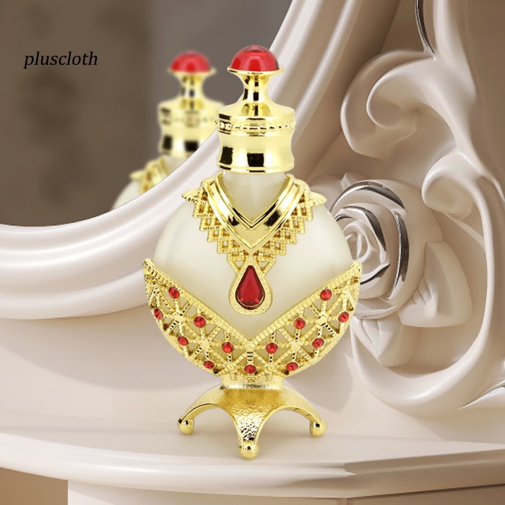 &lt; Pluscloth &gt; Lọ Nước Hoa Rỗng 30ML Chất Liệu Kim Loại Đính Kim Cương Giả Phong Cách Vintage Có Thể Tái Chế