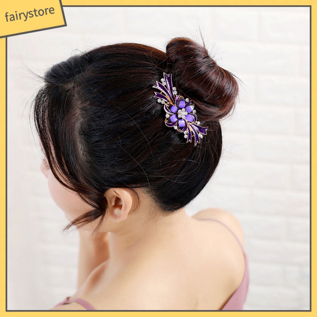 Lược Cài Tóc Đính Đá Tạo Kiểu Phong Cách Vintage Cho Nữ