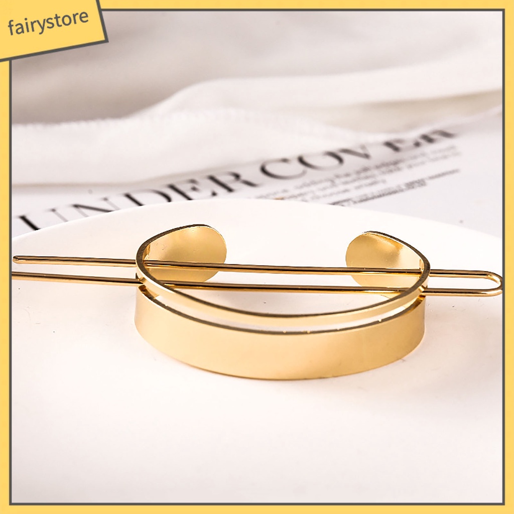 Kẹp Tóc Hình Lông Vũ Tròn Bằng Hợp Kim Chống Trượt