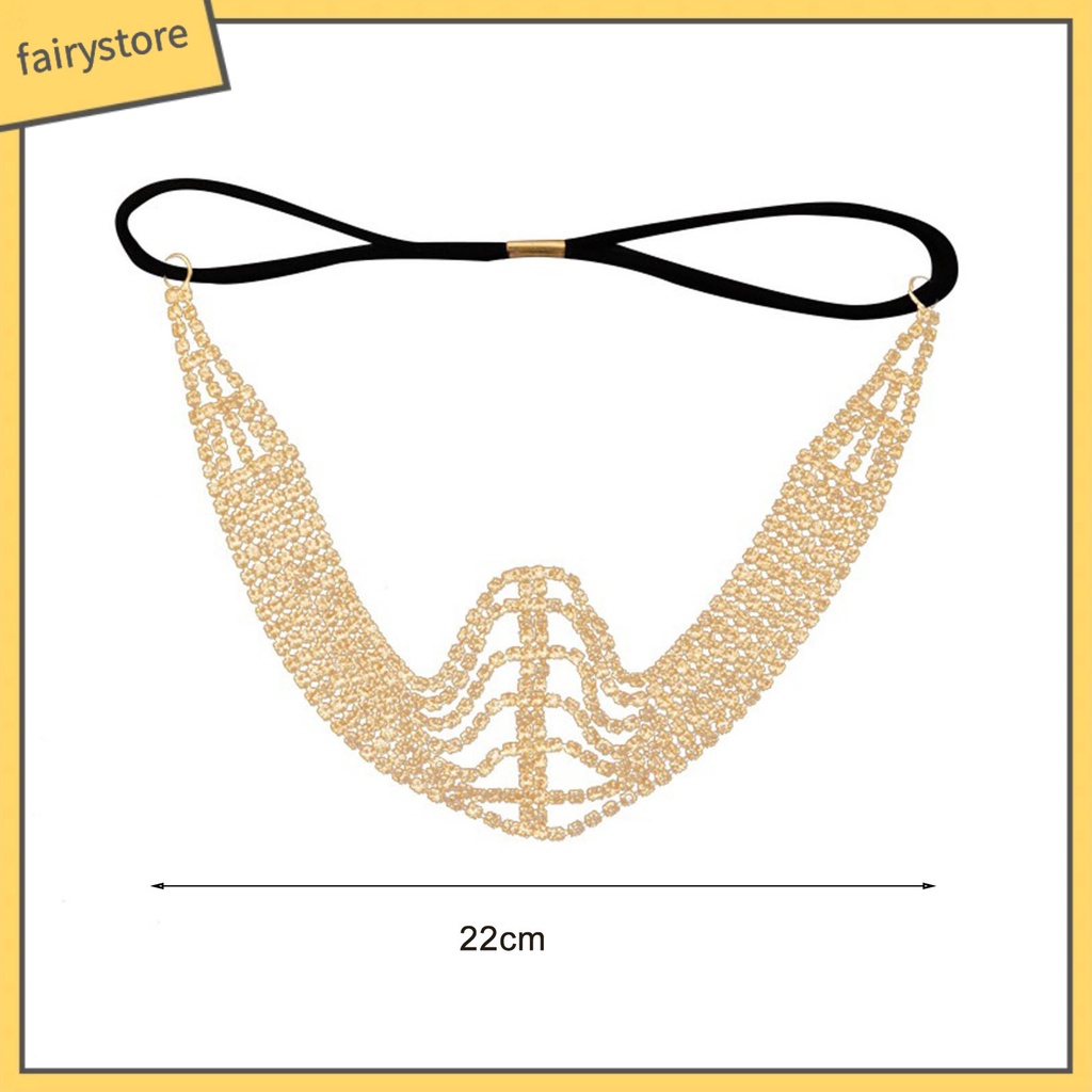 Cài Tóc Đính Đá Nhiều Lớp Co Giãn Chống Trượt Cho Cô Dâu